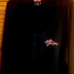 Harley Davidson long Sleeve shirt 1 x black and pink!  Super cute!
